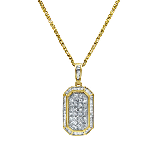 LuvMyJewelry Regent Tag Diamond 0.9 (ct. wt.) 14K Yellow Gold Pendant