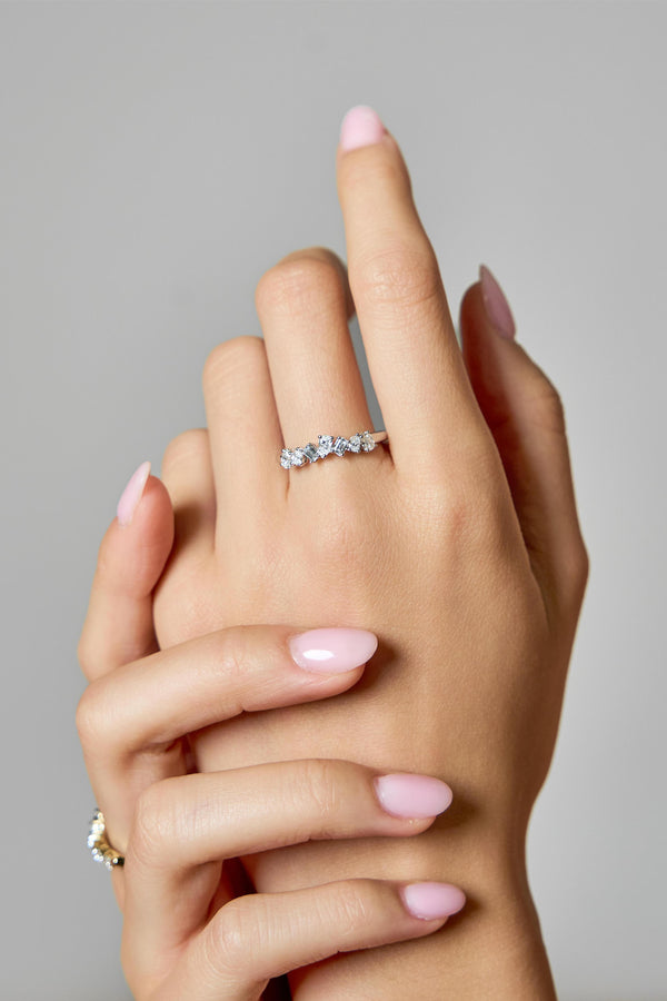 LuvMyJewelry Rhaenyra 14K White Gold Lab Grown Diamond Ring – 0.50 Ct