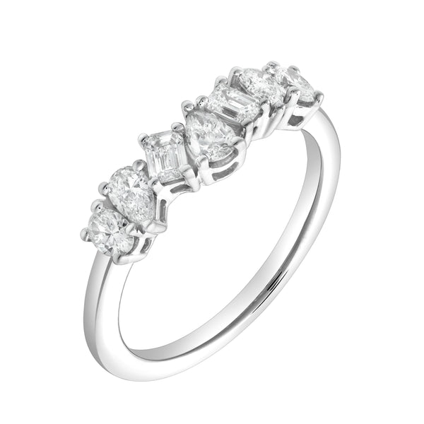 LuvMyJewelry Rhaenyra 14K White Gold Lab Grown Diamond Ring – 0.75 Ct