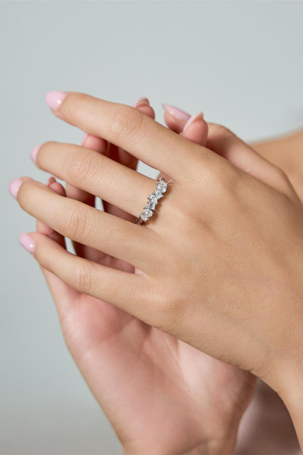 LuvMyJewelry Rhaenyra 14K White Gold Lab Grown Diamond Ring – 0.75 Ct