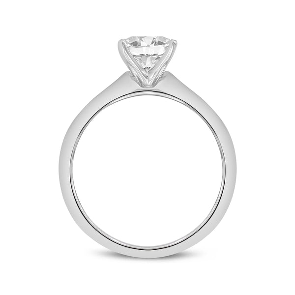 LuvMyJewelry Rhea Princess 14K White Gold Princess Cut Lab Grown Diamond Classic Solitaire Ring - 1.25 Ct