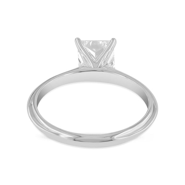 LuvMyJewelry Rhea Princess 14K White Gold Princess Cut Lab Grown Diamond Classic Solitaire Ring - 1.25 Ct