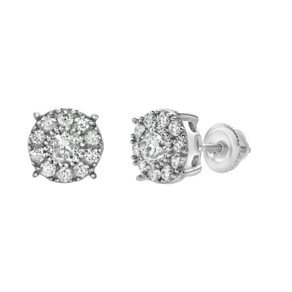 LuvMyJewelry RShack 14K White Gold Diamond Stud Earrings - 0.78ct