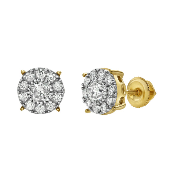 LuvMyJewelry RShack 14K Yellow Gold Diamond Stud Earrings - 0.78ct