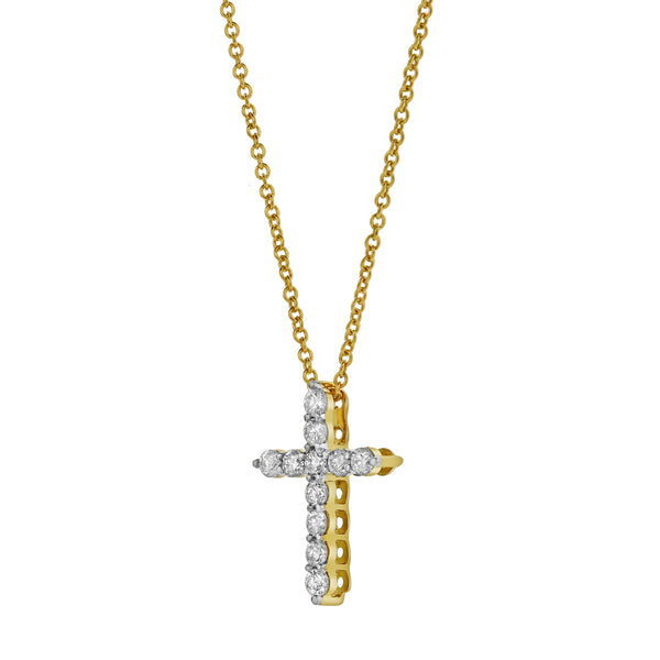 LuvMyJewelry Sacred Cross Diamond Pendant In 10K Yellow Gold