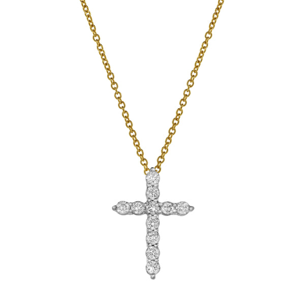 LuvMyJewelry Sacred Cross Diamond Pendant in 10K Yellow Gold