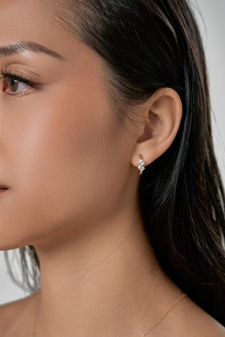 LuvMyJewelry Saela 14K Yellow Gold Lab Grown Diamond Huggies – 0.75 Ct