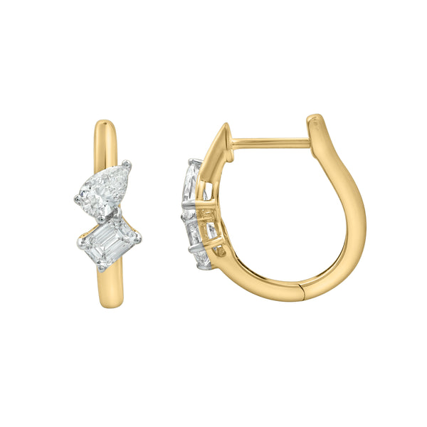 LuvMyJewelry Saela 14K Yellow Gold Lab Grown Diamond Huggies – 0.75 Ct