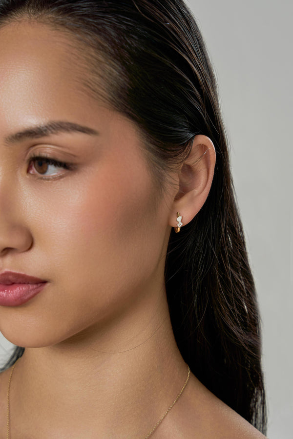 LuvMyJewelry Saela 14K Yellow Gold Lab Grown Diamond Huggies – 0.35 Ct