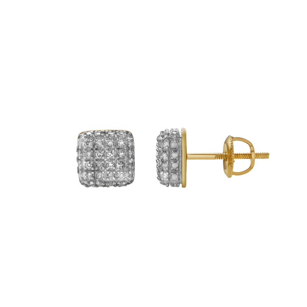 LuvMyJewelry Saudade 10K Yellow Gold Diamond Unisex Earrings - 0.19 Cts