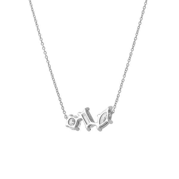 LuvMyJewelry Selara 14K White Gold Lab Grown Diamond Necklace – 1 Ct