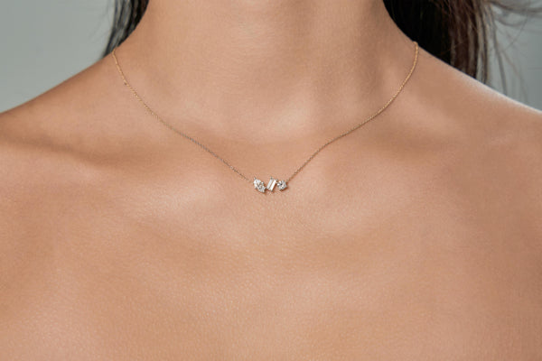 LuvMyJewelry Selara 14K Yellow Gold Lab Grown Diamond Necklace – 0.75 Ct