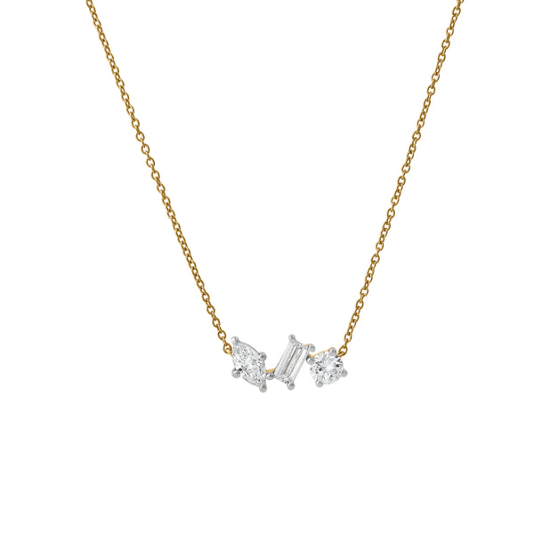 LuvMyJewelry Selara 14K Yellow Gold Lab Grown Diamond Necklace – 1 Ct