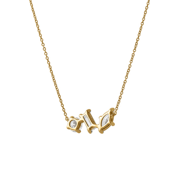 LuvMyJewelry Selara 14K Yellow Gold Lab Grown Diamond Necklace – 1 Ct