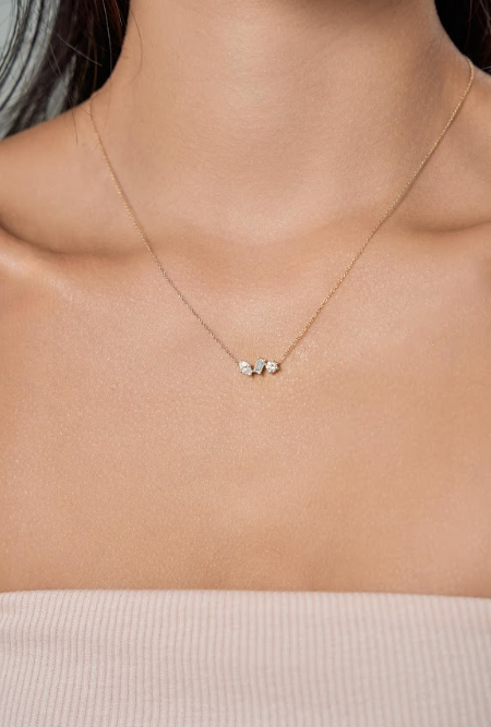 LuvMyJewelry Selara 14K Yellow Gold Lab Grown Diamond Necklace – 0.5 Ct