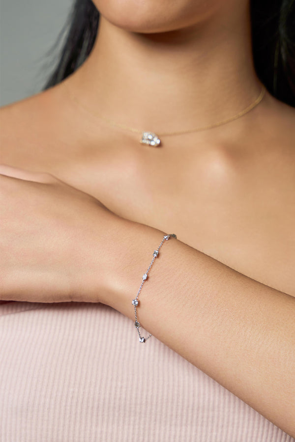 LuvMyJewelry Sigil 14K White Gold Lab Grown Diamond Bracelet– 1 Ct