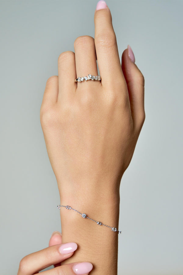 LuvMyJewelry Sigil 14K White Gold Lab Grown Diamond Bracelet– 1 Ct