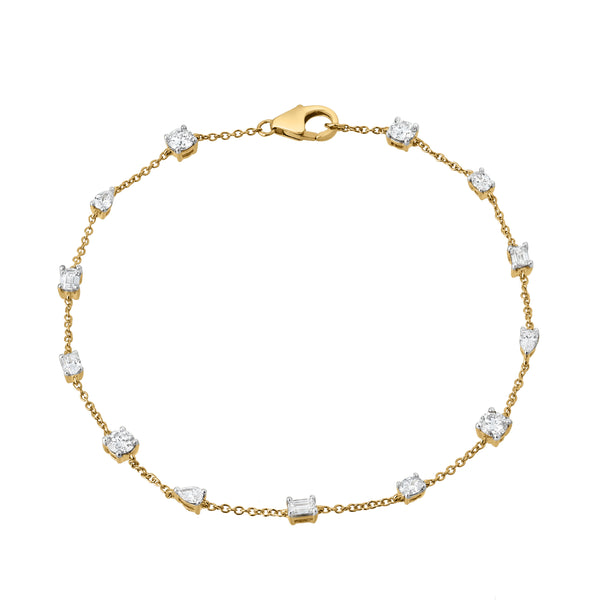 LuvMyJewelry Sigil 14K Yellow Gold Lab Grown Diamond Bracelet– 1 Ct