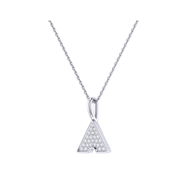 LuvMyJewelry Skyscraper Triangle Diamond Pendant In Sterling Silver