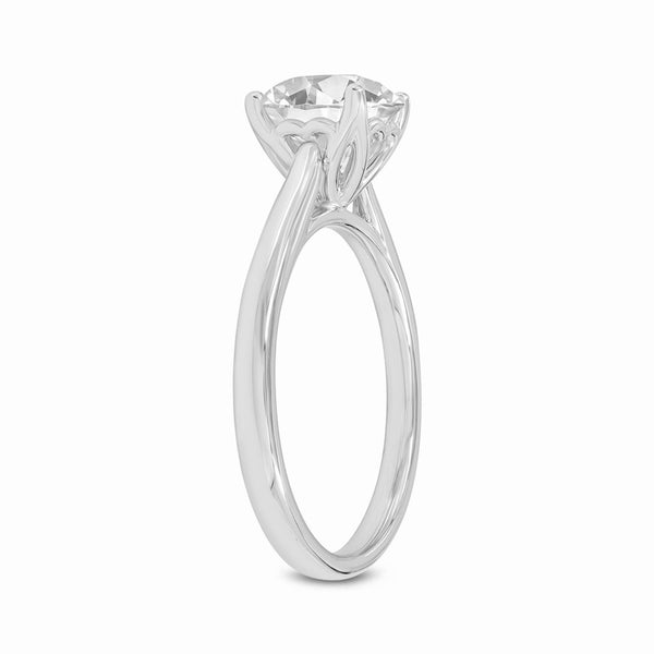 LuvMyJewelry Sophia 14K White Gold Round Lab Grown Diamond Solitaire Engagement Ring - 2 Ctw