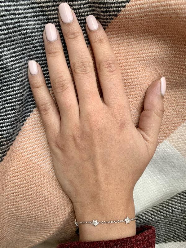 LuvMyJewelry Starkissed Diamond Bracelet In Sterling Silver