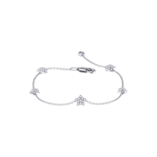 LuvMyJewelry Starkissed Diamond Bracelet in Sterling Silver