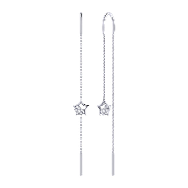 LuvMyJewelry Starkissed Duo Tack-In Diamond Earrings in Sterling Silver