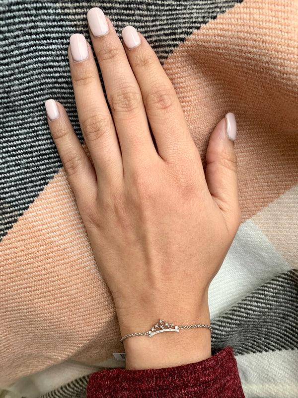 LuvMyJewelry Starry Cascade Diamond Tiara Bracelet In Sterling Silver