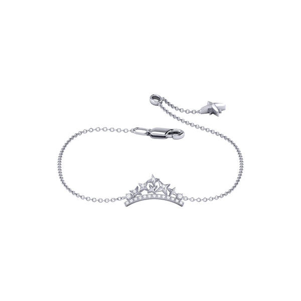 LuvMyJewelry Starry Cascade Diamond Tiara Bracelet in Sterling Silver