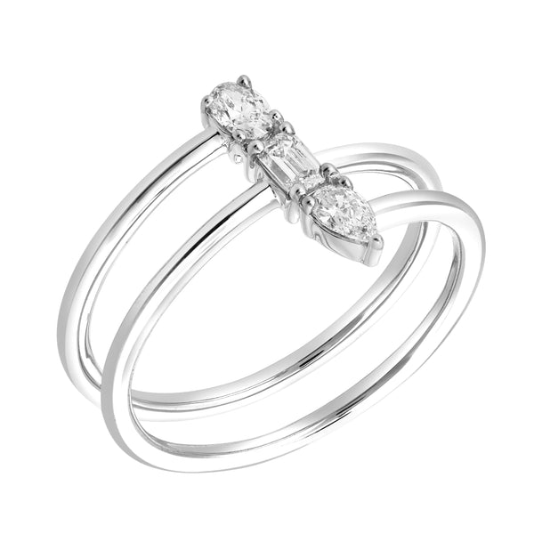 LuvMyJewelry Tayla 14K White Gold Lab Grown Diamond Ring – 0.25 Ct