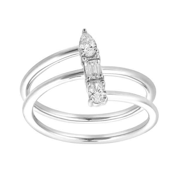 LuvMyJewelry Tayla 14K White Gold Lab Grown Diamond Ring – 0.34 Ct
