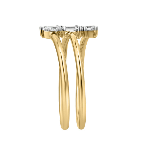 LuvMyJewelry Tayla 14K Yellow Gold Lab Grown Diamond Ring - 0.25 Ct