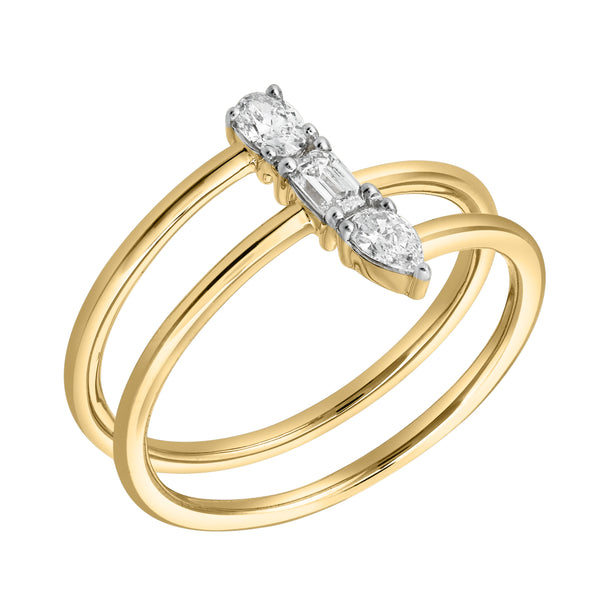 LuvMyJewelry Tayla 14K Yellow Gold Lab Grown Diamond Ring - 0.25 Ct