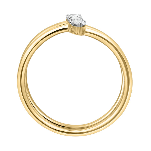 LuvMyJewelry Tayla 14K Yellow Gold Lab Grown Diamond Ring - 0.25 Ct