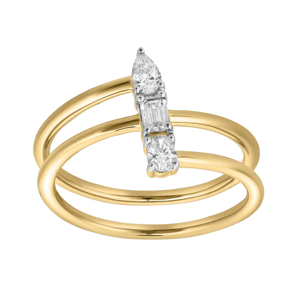LuvMyJewelry Tayla 14K Yellow Gold Lab Grown Diamond Ring – 0.34 Ct