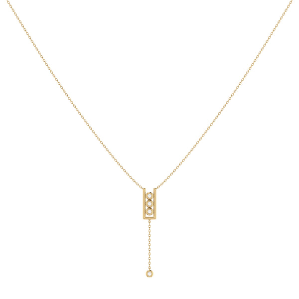 LuvMyJewelry Traffic Light Bolo Adjustable Diamond Lariat Necklace In 14K Yellow Gold Vermeil On Sterling Silver