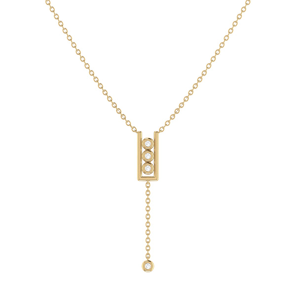 LuvMyJewelry Traffic Light Bolo Adjustable Diamond Lariat Necklace in 14K Yellow Gold Vermeil on Sterling Silver