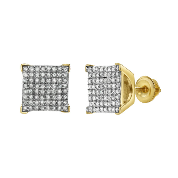 LuvMyJewelry TrapH Diamond 0.49 ct. tw.10K Yellow Gold Earrings