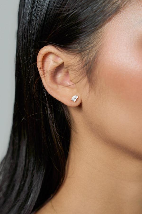 LuvMyJewelry Valessa 14K White Gold Lab Grown Diamond Toi Et Moi Earrings – 0.5 Ct