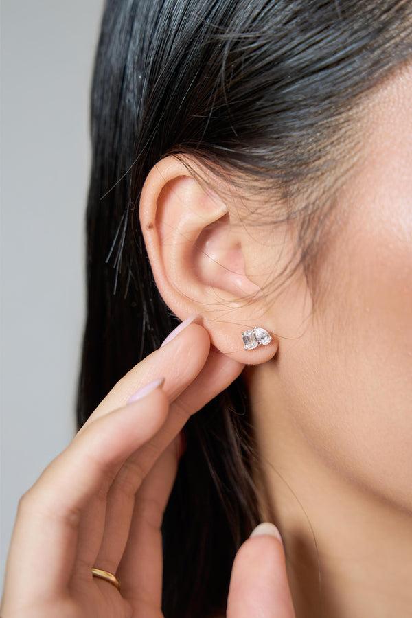 LuvMyJewelry Valessa 14K Yellow Gold Lab Grown Diamond Toi Et Moi Earrings – 0.75 Ct