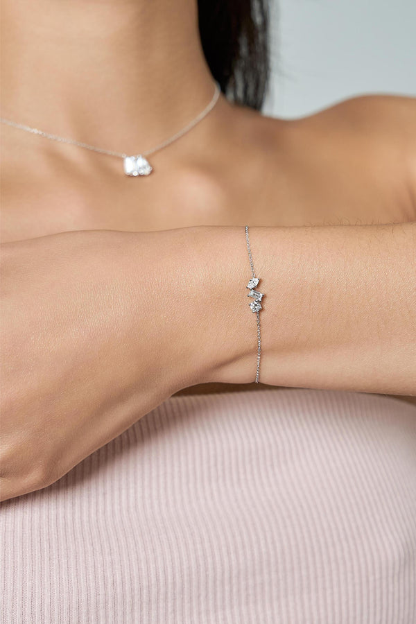 LuvMyJewelry Whisper 14K White Gold Lab Grown Diamond Bracelet– 0.35 Ct