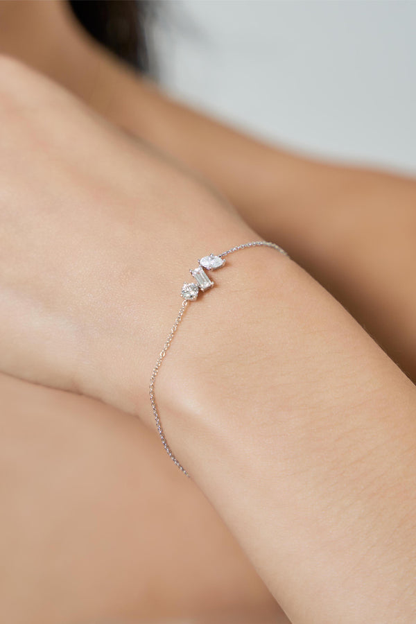 LuvMyJewelry Whisper 14K White Gold Lab Grown Diamond Bracelet– 0.58 Ct