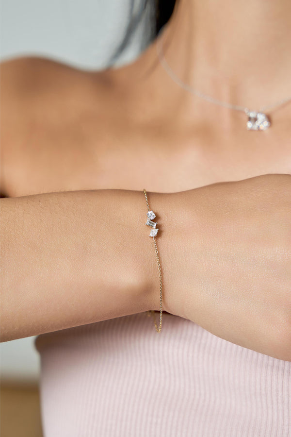 LuvMyJewelry Whisper 14K Yellow Gold Lab Grown Diamond Bracelet– 0.35 Ct