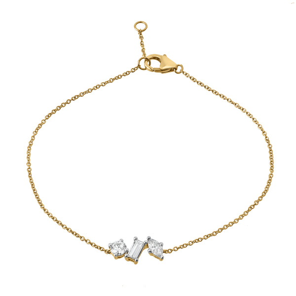 LuvMyJewelry Whisper 14K Yellow Gold Lab Grown Diamond Bracelet– 0.58 Ct