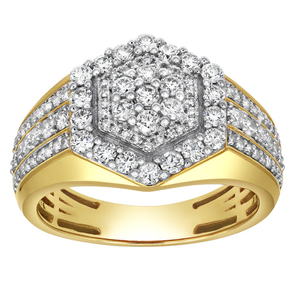 LuvMyJewelry World Champ Diamond 1.45 (ct. wt.) 14K Yellow Gold Ring