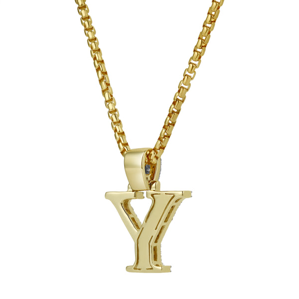 LuvMyJewelry Y Initial Diamond Pendant 10K Yellow Gold - 0.69 Carats