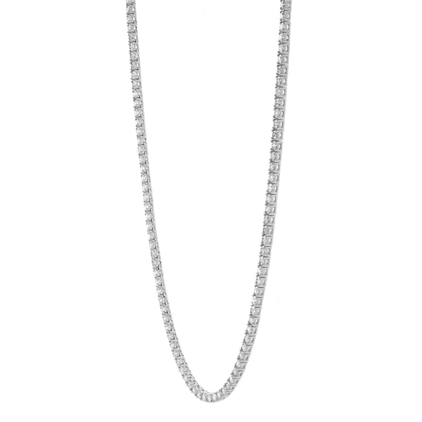 LuvMyJewelry Zeno 10K White Gold Lab Grown Diamond Tennis Chain - 2.6mm