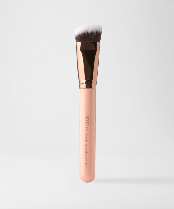 luxie LUXIE 650 Precision Angled Contour Brush - Rose Gold