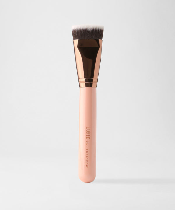 luxie LUXIE 542 Flat Contour Brush - Rose Gold