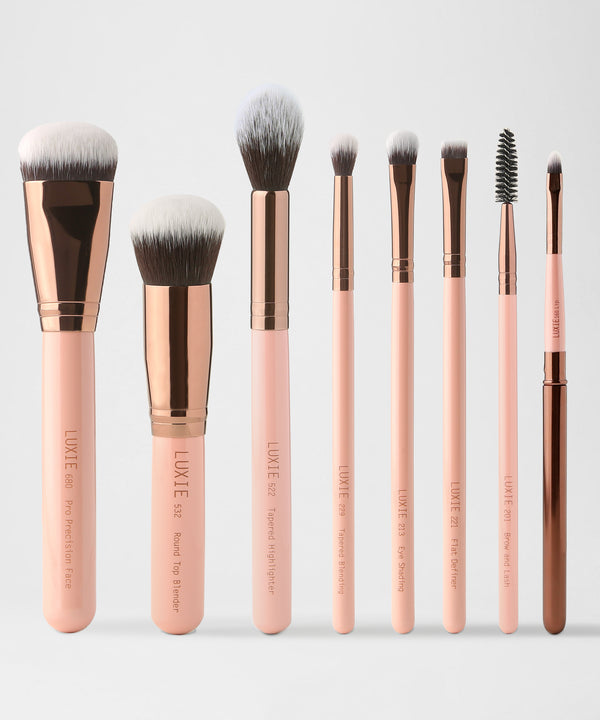 Luxie LUXIE Complete Face Brush Set - Rose Gold